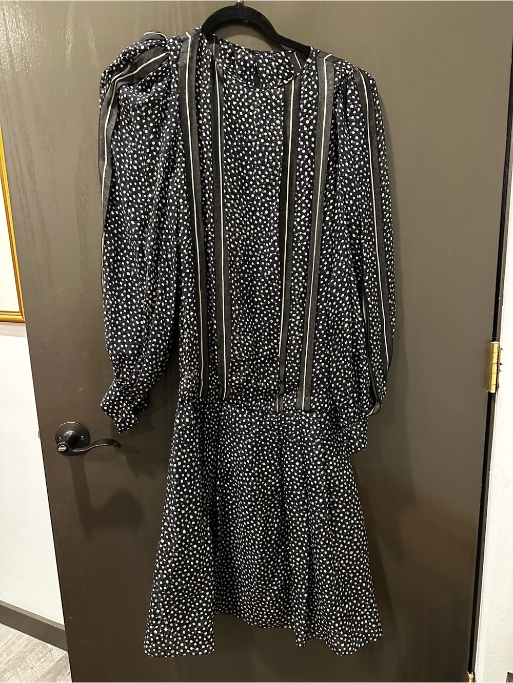 Galanos Vintage Silk Polka Dot Dress